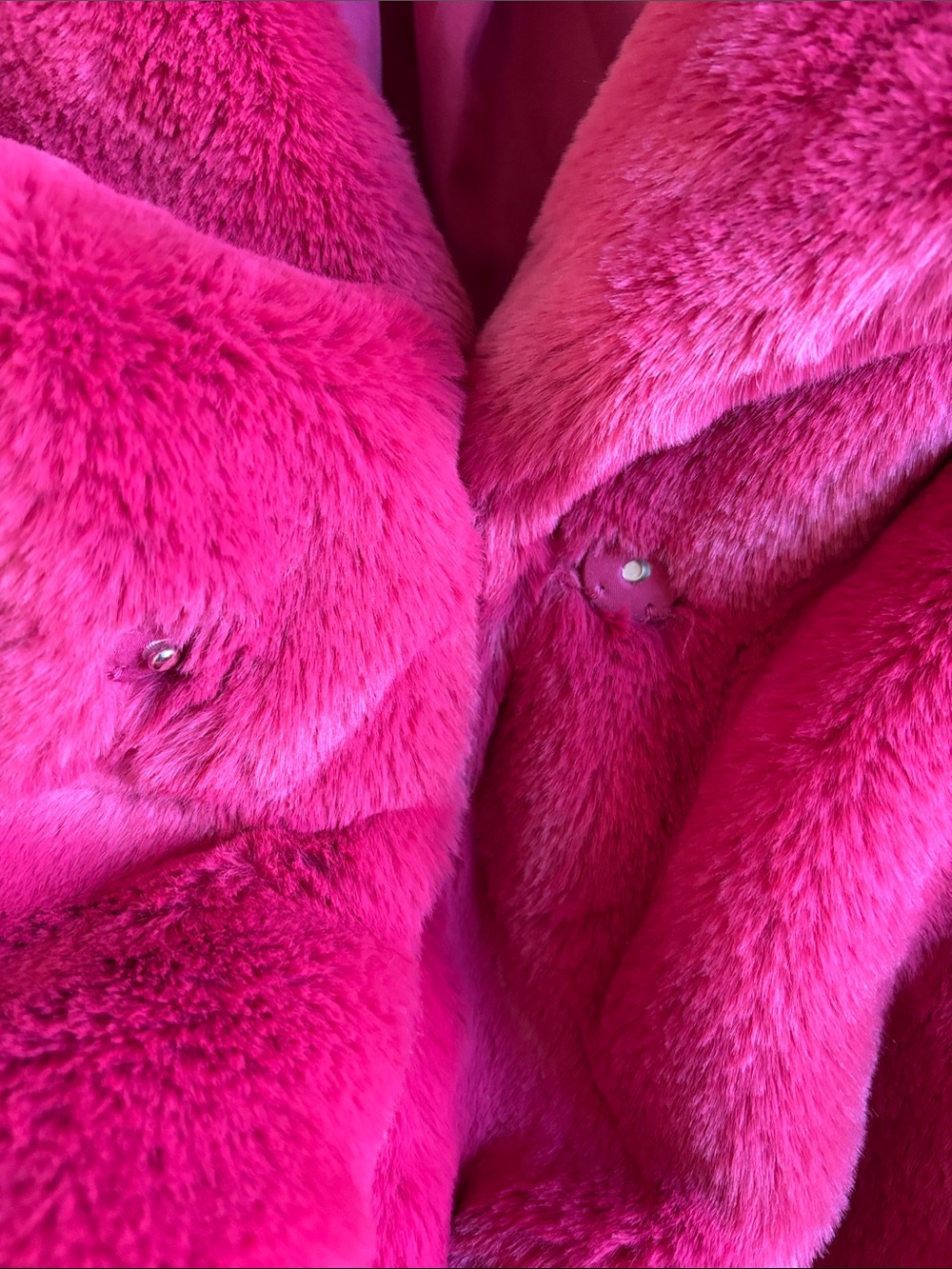 NWOT H&M Pink Faux Fur Coat - Picture 7 of 11